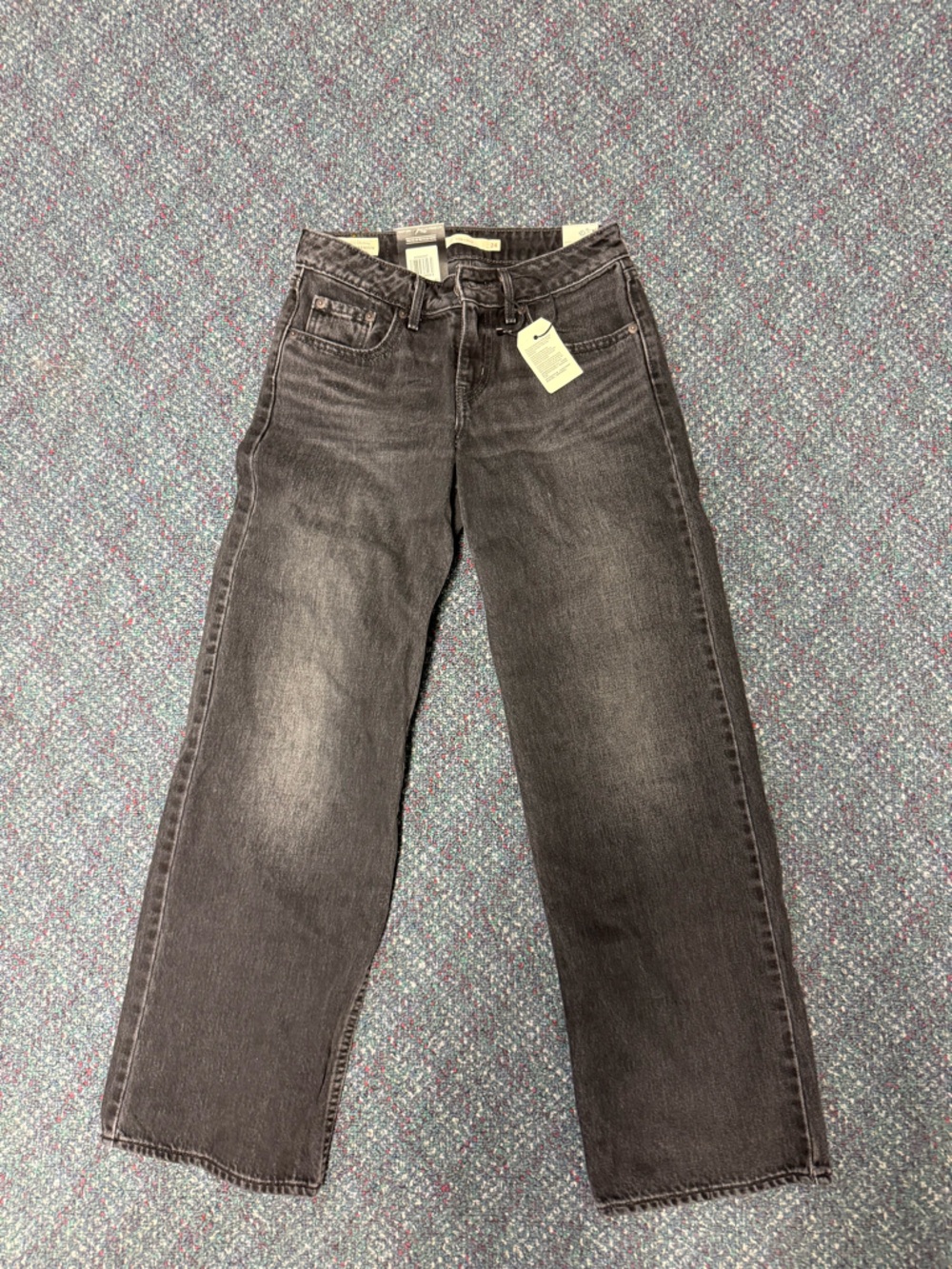 Levi's Women's Black Washed Straight Jeans